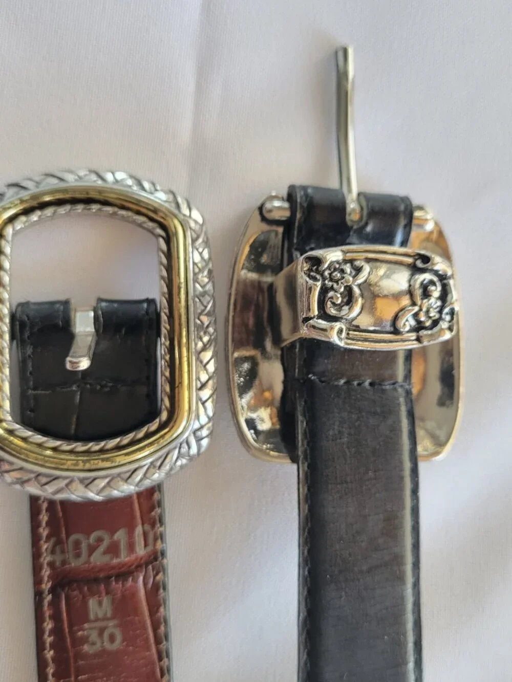 Chrome Hearts Talon Belt & Brighton Marcus Reversible Belt (set of 2)